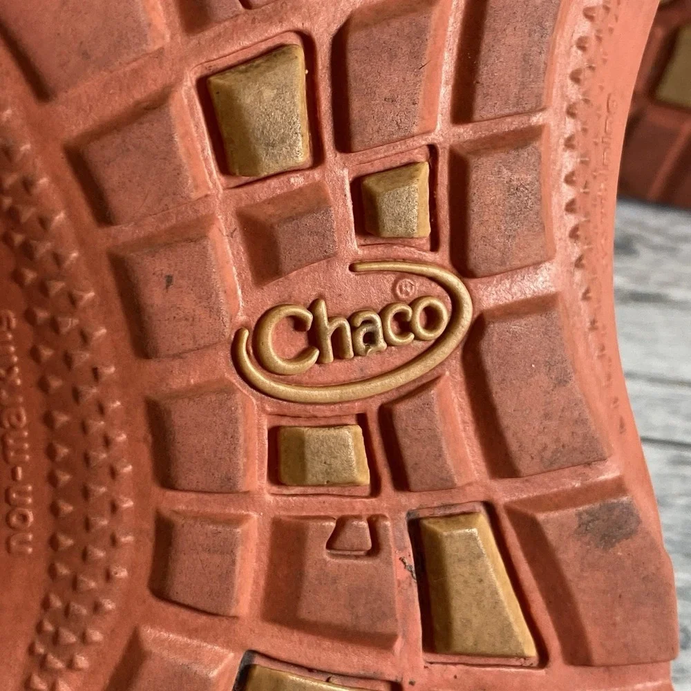 Chaco Sandals Kids 4 Orange Z1 Single Strap‎ Classic Summer Outdoor Hiking Fun